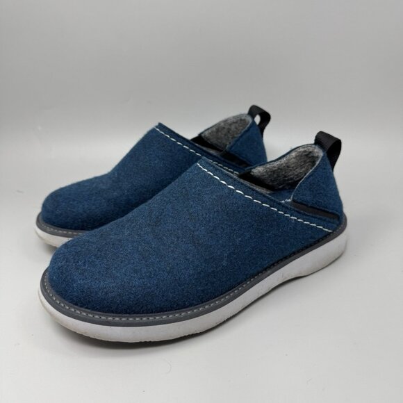 Samuel Hubbard Men's 8M "Spring Back" Navy Blue Felted Fleece Slip-On Shoes - Picture 3 of 9